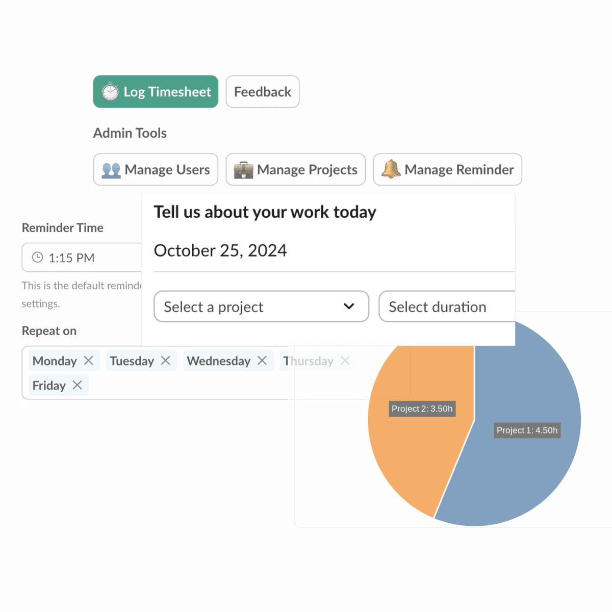 Time tracking dashboard